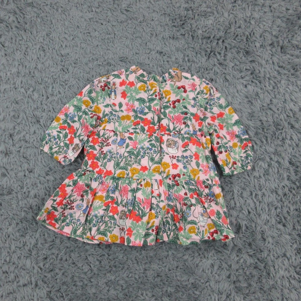Joules Dress Baby Girls Newborn Peter Rabbit Flopsy Floral Party Long Sleeve NWT - Picture 10 of 12